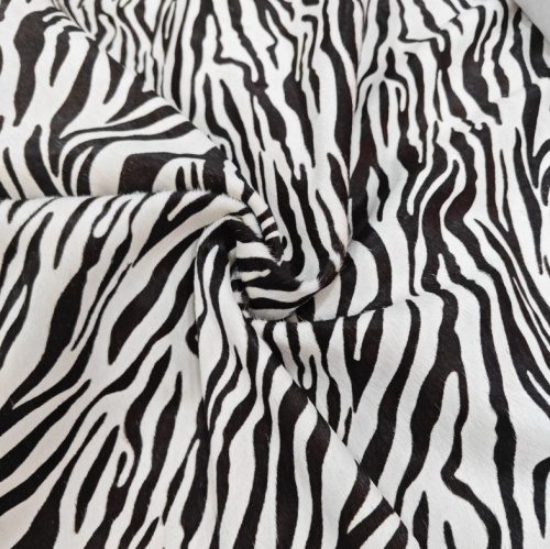 Кожа с ворсом 1,2-1,4 мм Зебра фото 2