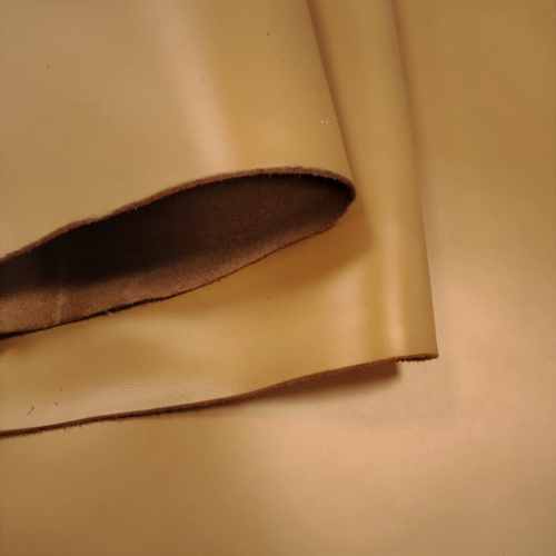 Кожа ШСК 2,1 мм пылевидная с покр. Горчица фото 3