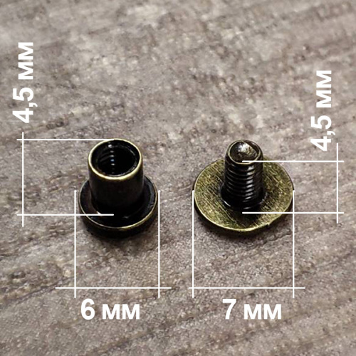 Винт ременной d=6, 8 мм плоский KQ-031 фото 8