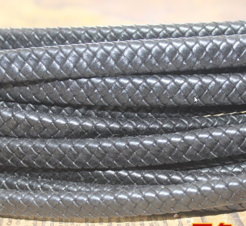 Шнур кожаный плоский плетеный 8х4 мм 20 см фото 6
