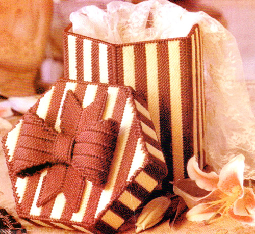 Набор для объемной вышивки Шкатулка полосатая   - фото товара