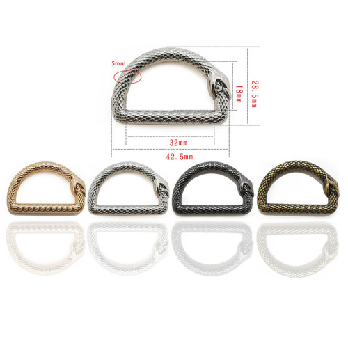 Полукольцо D-образное 32 мм литое Змея фото 5