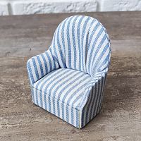 Кресло для кукол Голубая полоска  - купить для кожевенного хобби