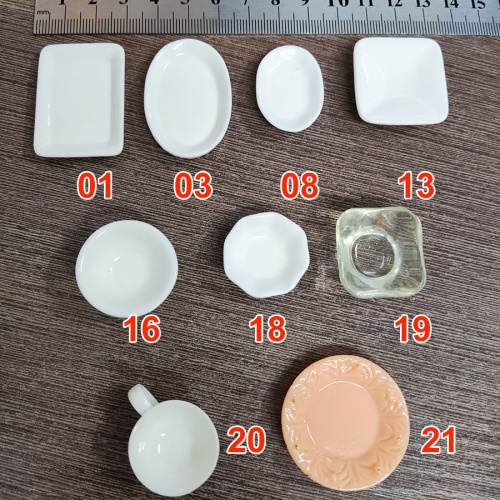 Белая посуда для кукол поштучно Масштаб 1:12 и 1:6 фото 6