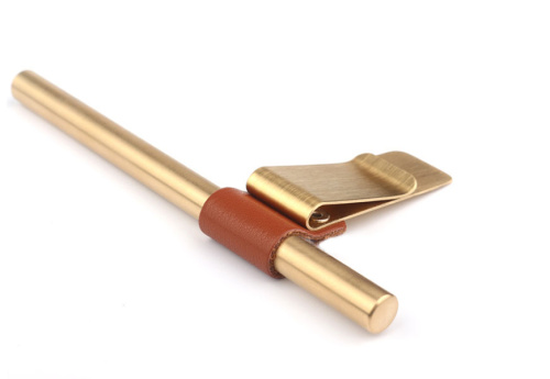 Корпус для ручки металлический с кольцом Латунь фото 4