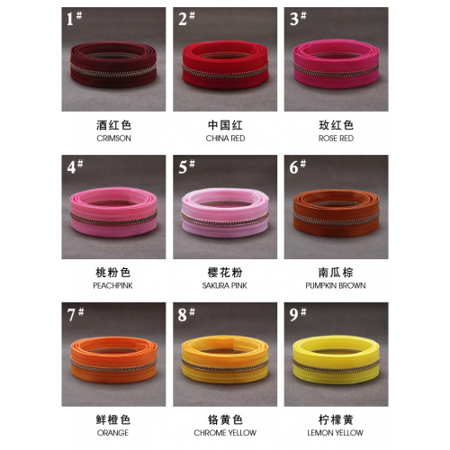 Молния металлическая №5 рулонная зубья под серебро YKK цена за 10 см фото 2