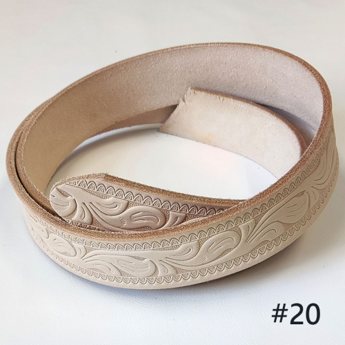 Заготовка для ремня раст. дубл. 38 мм толщ. 3,7 мм с тиснением Италия 11-55 фото 5