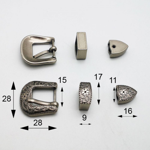 Комплект фурнитуры для ремня 15 мм Серебро/Золото фото 4