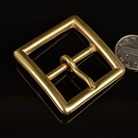 Пряжка 38 мм латунная с перекладиной L61  - купить для кожевенного хобби