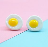 Яичница для кукол 2 шт. Миниатюра