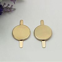 Зажим декоративный плоский круглый 25 мм   - купить для кожевенного хобби