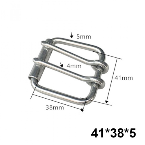 Пряжка 41-102 мм стальная с роликом два язычка W008A фото 3