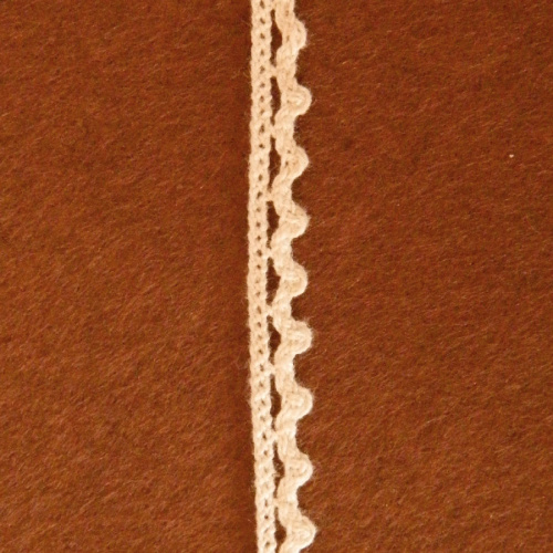 Тесьма хб вязаная Зубчик 10 мм кремовая | Галерея фото | Pava.pro Тесьма хб вязаная Зубчик 10 мм кремовая - фото товара