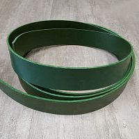Заготовка для ремня раст. дубл. 39 мм толщ. 2,9 мм Темно-зеленый Италия  - купить для кожевенного хобби