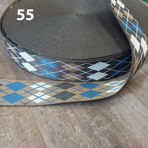 Лента ременная стропа 50 мм Британские ромбы Двусторонняя фото 9