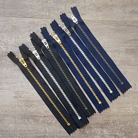 Молния металлическая №3 (4,5) 18 см джинсовая YKK Япония