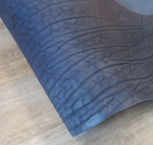 Кожа вороток 2,1-2,5 мм комб. дубл. синий фото 2