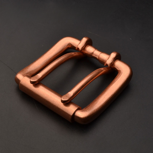 Пряжка 39 мм для ремня медная, с роликом два язычка M689  PR M689 - фото товара фото 5