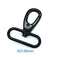 Карабин металлический 38 мм черный A38  - купить для кожевенного хобби