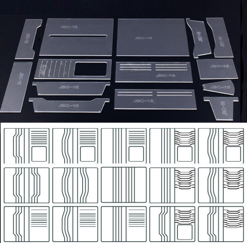Шаблон-лекало универсальное для лонгера JBC-16 | Галерея фото | Pava.pro Шаблон-лекало универсальное для лонгера JBC-16 - фото товара