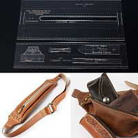 Шаблоны-лекала для ремня с кошельком AAB-435  - купить для кожевенного хобби