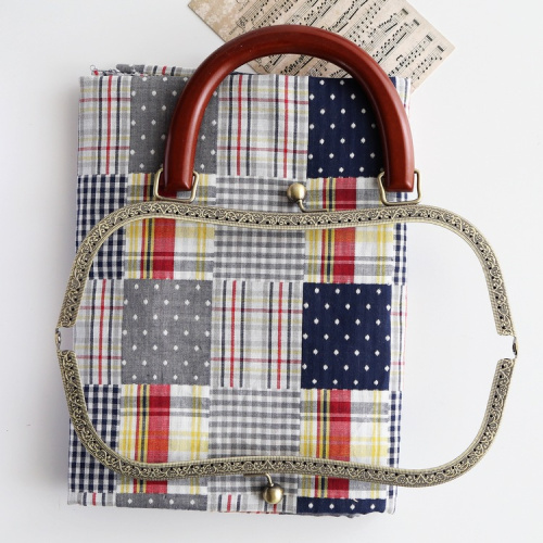 Фермуар пришивной 26 см, с деревянной ручкой  AC XN-098В - фото товара фото 6