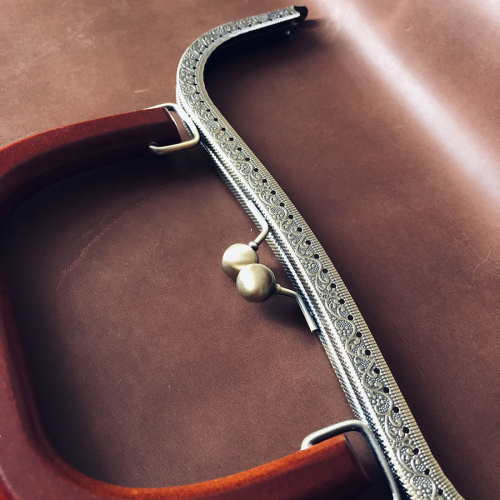 Фермуар пришивной 26 см, с деревянной ручкой  AC XN-098В - фото товара фото 3