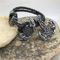 Коннектор 5 мм для круглых браслетов Руна Тор Сталь  - купить для кожевенного хобби