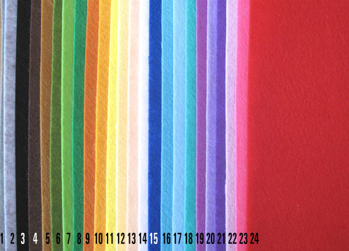 Фетр жесткий 1 мм A3 24 цвета фото 4 Фетр жесткий 1 мм A3 24 цвета фото 4