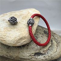 Застежка 5 мм магнитная Цветок Сталь  - купить для кожевенного хобби