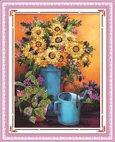 Набор для вышивки лентами Подсолнухи  - купить для кожевенного хобби