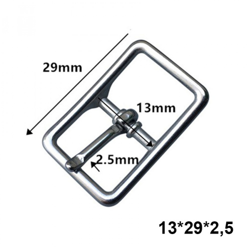 Пряжка 13-26 мм стальная с перекладиной W024 фото 2