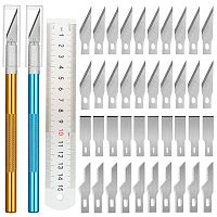 Резак 2 шт. с набором сменных лезвий 30 шт  - купить для кожевенного хобби