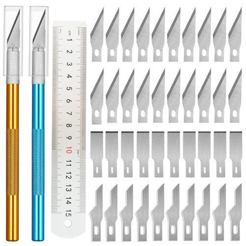 Резак 2 шт. с набором сменных лезвий 30 шт | Галерея фото | Pava.pro Резак 2 шт. с набором сменных лезвий 30 шт - фото товара