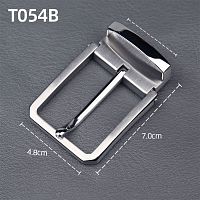 Пряжка 39 мм стальная со шлевкой WT054B  - купить для кожевенного хобби