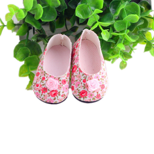 Балетки для куклы с цветочным рисунком 7 см  B 469 - фото товара фото 2