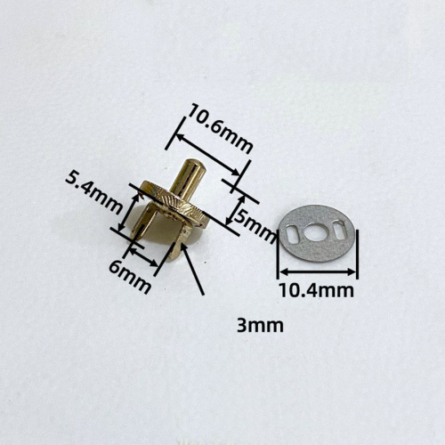 Застежка магнитная зажимная 12 мм Латунь SKM10  SKM10 - фото товара фото 3