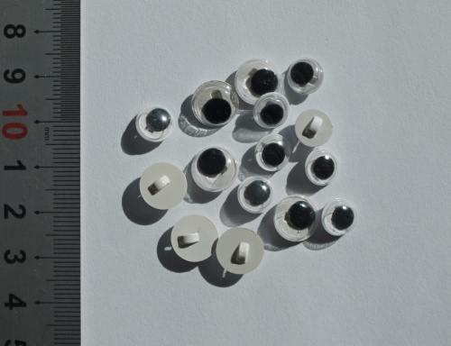 Глазки черно-белые пришивные для игрушек 2шт фото 2