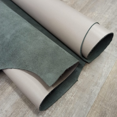 Кожа КРС 1,1-1,3 мм Бергамо Серо-бежевый фото 3