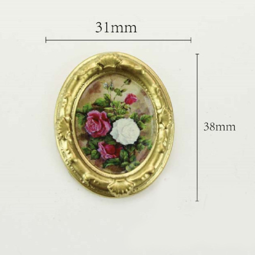 Картины в овальной рамке для кукольного домика Миниатюра 1:12 Картины в овальной рамке для кукольного домика Миниатюра 1:12