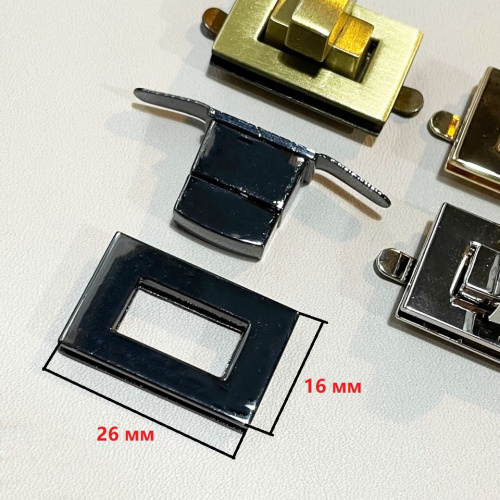 Застежка для сумки поворотная 16-25 мм арт. 2044 фото 4 Застежка для сумки поворотная 16-25 мм арт. 2044 фото 4