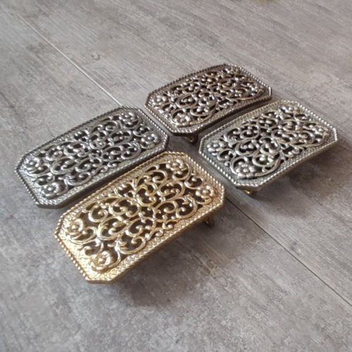 Пряжка для ремня декоративная, с шипом 30 мм, 38 мм Узоры фото 2