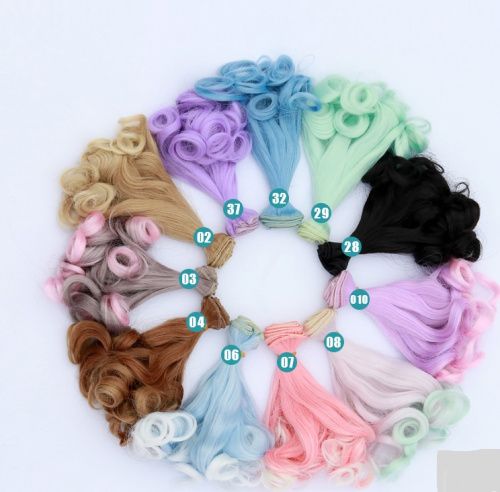 Трессы для кукол 15 см Кудри №2 фото 2