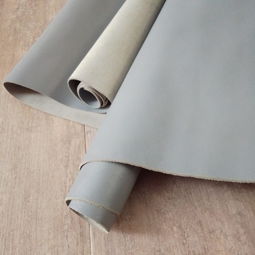 Кожа КРС 1,0-1,2 мм с покр. Светло-серый Италия фото 2