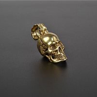 Подвеска латунная Череп  - купить для кожевенного хобби