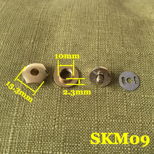 Застежка магнитная зажимная 15,3 мм Латунь SKM09  SKM09 - фото товара фото 2