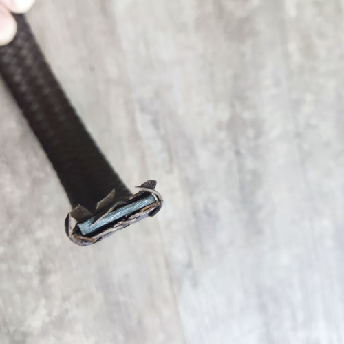 Шнур кожаный плоский плетеный 20х4,5 мм 20 см LC фото 2