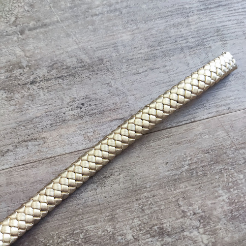 Шнур кожаный плоский плетеный 13х7 мм 20 см LC фото 3