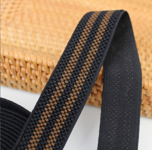 Резинка для подтяжек 30 мм Черно-коричневая  PP SJ3005 - фото товара