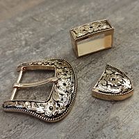 Комплект фурнитуры для ремня 25 мм Золото  - купить для кожевенного хобби